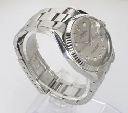 Vintage 1968 ROLEX Datejust 1600 36mm Riveted Oyster Silver Mens Swiss Watch