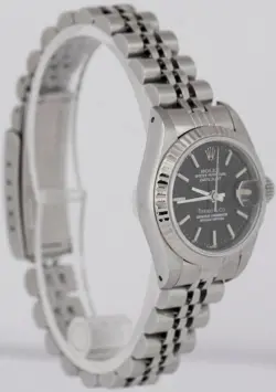 PAPERS TIFFANY & CO Rolex DateJust 26mm Stainless Steel Black 69174 Watch BOX