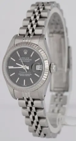 PAPERS TIFFANY & CO Rolex DateJust 26mm Stainless Steel Black 69174 Watch BOX