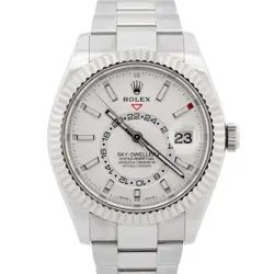 PAPERS ROLEX SKY-DWELLER WHITE GOLD STAINLESS STEEL 42MM 326934 OYSTER WATCH BOX