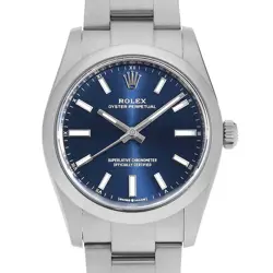 ROLEX OYSTER PERPETUAL 124200 BLUE BAR RANDOM NUMBER SECOND HAND MENS