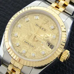 ROLEX DATEJUST 10P Diamond Y# Computer SS×YG 179143G #032