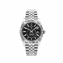 ROLEX SKY-DWELLER 326934 STAINLESS STEEL BLACK DIAL JUBILEE