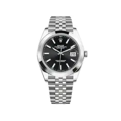ROLEX DATEJUST 126300 STAINLESS STEEL BLACK DIAL JUBILEE