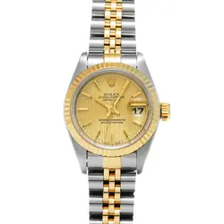 ROLEX DATEJUST 69173 CHAMPAGNE TAPESTRY WOMEN'S WATCH