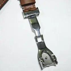 For Rolex Tudor Black Bay Seiko 20mm Brown Leather WatchBand Strap Silver Clasp