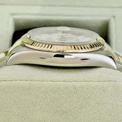 Rolex Datejust 36 BOX PAPERS Two Tone 18K Yellow Gold White Dial Roman Oyster
