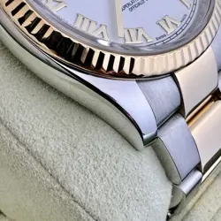 Rolex Datejust 36 BOX PAPERS Two Tone 18K Yellow Gold White Dial Roman Oyster