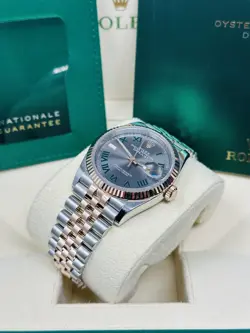 Rolex Datejust 36MM Wimbledon Two-Tone Rose Gold Jubilee Bracelet 126231