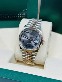 Rolex Datejust 36MM Wimbledon Two-Tone Rose Gold Jubilee Bracelet 126231
