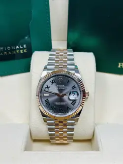 Rolex Datejust 36MM Wimbledon Two-Tone Rose Gold Jubilee Bracelet 126231