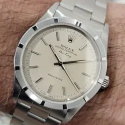 Mens Rolex Precision Ref 14010 Air King 35m Automatic w Paper 1990s RA478