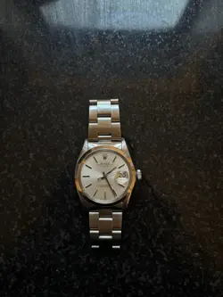 ROLEX OYSTER PERPETUAL DATE 1500 SILVER OYSTER BRACELET WITH SILVER BEZEL | 34MM