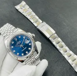 ROLEX WATCH BLUE DIAL OYSTER PERPETUAL DATEJUST