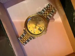 Rolex Datejust Turn-O-Graph SS & 18K Yellow Gold 36mm 16259 Factory Diamond Dial