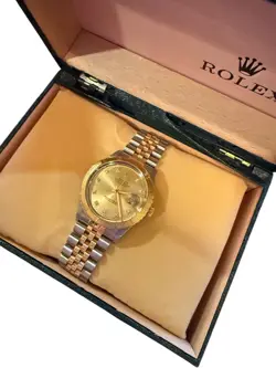 Rolex Datejust Turn-O-Graph SS & 18K Yellow Gold 36mm 16259 Factory Diamond Dial