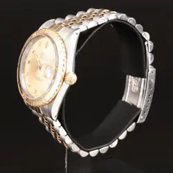 Rolex Datejust Turn-O-Graph SS & 18K Yellow Gold 36mm 16259 Factory Diamond Dial