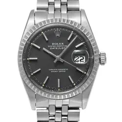 USED ROLEX DATEJUST 1603 BLACK AUTOMATIC CASE: 36MM×36MM MEN'S WATCH #10201