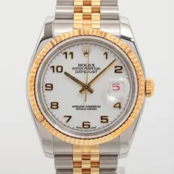 ROLEX DATEJUST 116233 SS×YG AT WHITE DIAL 2 EXTRA LINKS