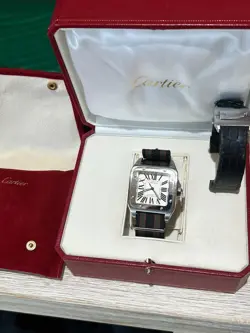 CARTIER SANTOS 100 AUTOMATIC WATCH ROLEX OMEGA