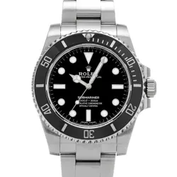 ROLEX 114060 SUBMARINER BLACK MENS WRISTWATCH WITH BOX & PAPER