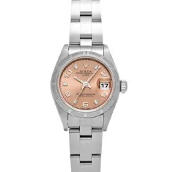 ROLEX 79190 OYSTER PERPETUAL DATE PINK WOMEN WRISTWATCH WITH BOX & PAPER