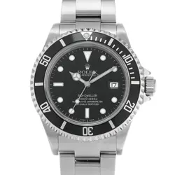 ROLEX 16600 SEA-DWELLER BLACK MENS WRISTWATCH WITH BOX & PAPER