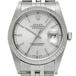 Rolex 3/10  Datejust 16234 Number A Manufactured Around 1999 Silver Watch Wristw
