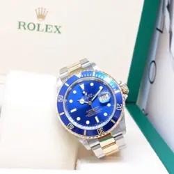 ROLEX 40MM BLUE DIAL 2 TONE SUBMARINER DATE 16613 (F SERIES)