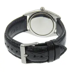 Rolex Precision Oysterdate Watch 21 Series 6494 Stainless Steel Embossed Lea