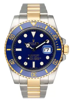 ROLEX SUBMARINER DATE 116613LB BLUE DIAL MENS WATCH BOX PAPERS