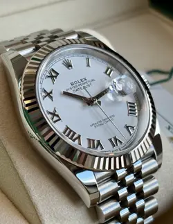 2025 Rolex Datejust 41 “White Roman” Jubilee COMPLETE SET 126334