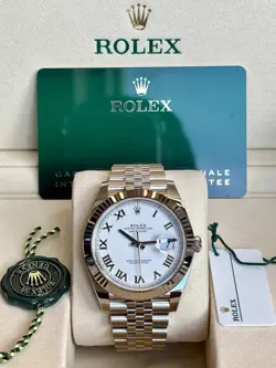 2025 Rolex Datejust 41 “White Roman” Jubilee COMPLETE SET 126334