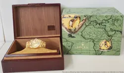 Rolex President 18238 Day Date 18k Gold Factory Ruby Diamond Dial Watch Box