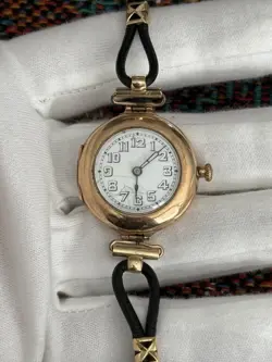 VINTAGE ROLEX 9CT GOLD ENAMEL DIAL COCKTAIL WATCH