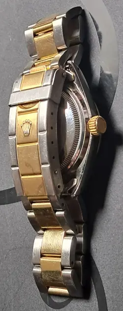 ROLEX DATEJUST 16013 TWO TONE (GOLD LINEN DIAL)  QUICK SET 36MM MEN'S WATCH