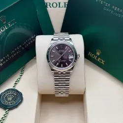 ROLEX DATEJUST 31 NEW 2025 RHODIUM GRAY INDEX STAINLESS STEEL FLUTED JUBILEE