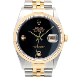 ROLEX DATEJUST WATCHES 16233 STAINLESS STEEL K18 YELLOW GOLD Y NUMBER USED