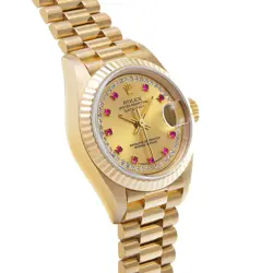 ROLEX 69178LR Datejust Champagne/Milliard Diamond/Ruby Women Wristwatch
