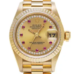 ROLEX 69178LR Datejust Champagne/Milliard Diamond/Ruby Women Wristwatch