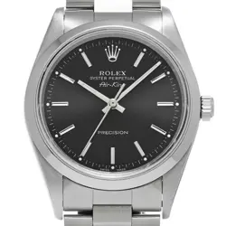 USED ROLEX Air King 14000M Black Case Size 34×34mm Men's Watch #311511