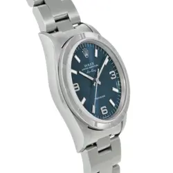 USED ROLEX Air King 14010 Blue Case Size 34×34mm Men's Watch #311611