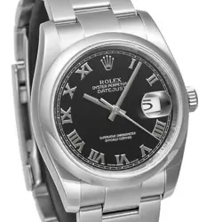 USED ROLEX Datejust 116200 Black Case: 36mm×36mm Men's Watch #101251