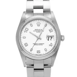 USED ROLEX OYSTER PERPETUAL DATE 15200 WHITE MEN'S WATCH #313211