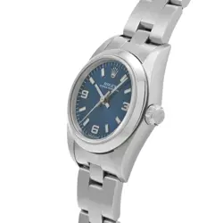 USED ROLEX Oyster Perpetual 76080 Blue Case Size 24×24mm Ladies Watch #311611