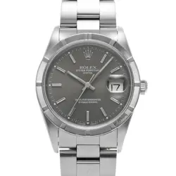 USED ROLEX OYSTER PERPETUAL DATE 15210 GRAY MEN'S WATCH #321211
