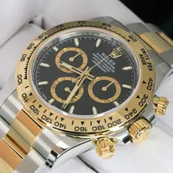 Rolex Daytona Two-Tone 40mm Black Dial Yellow Gold MINT COMPLETE SET 126503