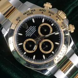 Rolex Daytona Two-Tone 40mm Black Dial Yellow Gold MINT COMPLETE SET 126503