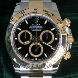 Rolex Daytona Two-Tone 40mm Black Dial Yellow Gold MINT COMPLETE SET 126503
