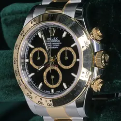 Rolex Daytona Two-Tone 40mm Black Dial Yellow Gold MINT COMPLETE SET 126503